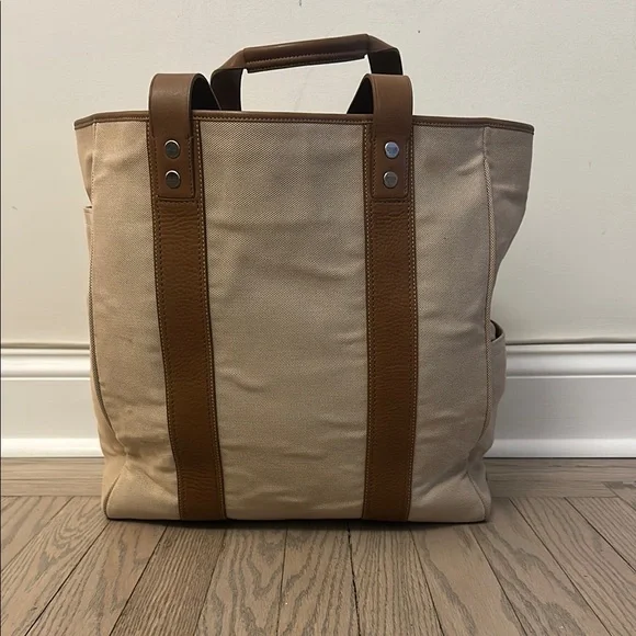 Coach Stylish Tan and Brown Tote Bag Bags
